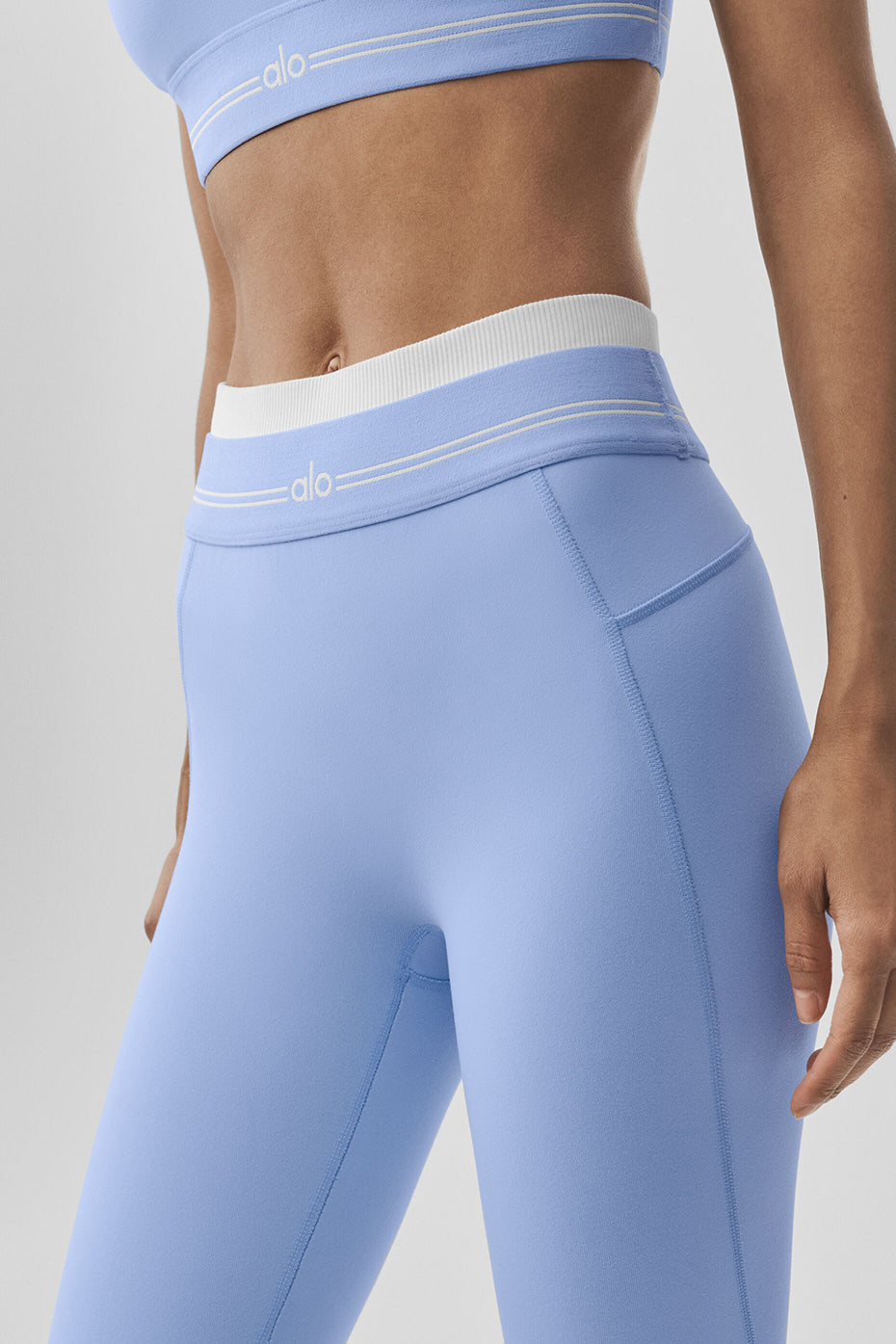 Airbrush High-Waist 7/8 Better Together Legging - Light Provence Blue/White